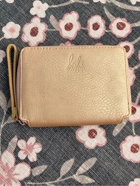 Heidi Swapp Metallic Rose Zip-Around Wristlet Wallet